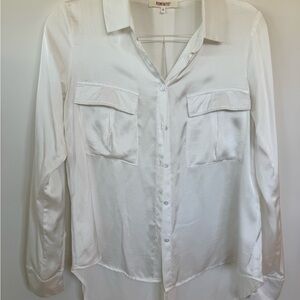 Polyester sheen white blouse